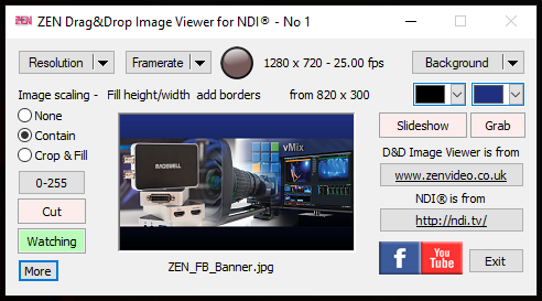 NDI Drag&Drop Image Viewer & simple slideshow generator