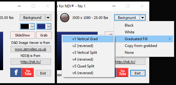 NDI Drag&Drop Image background options